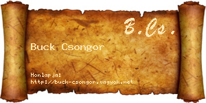 Buck Csongor névjegykártya